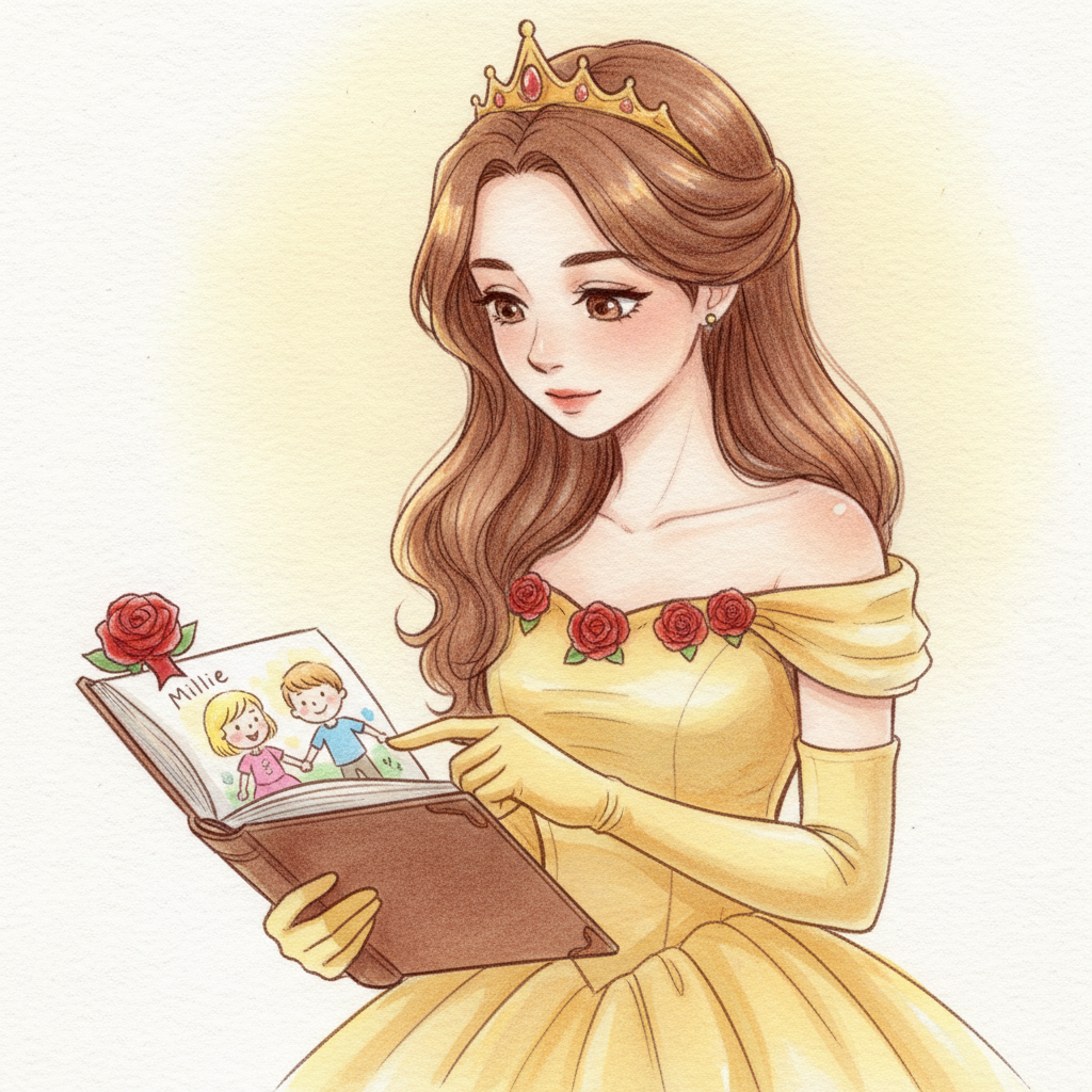 The Book Loving Princess - story for Millie